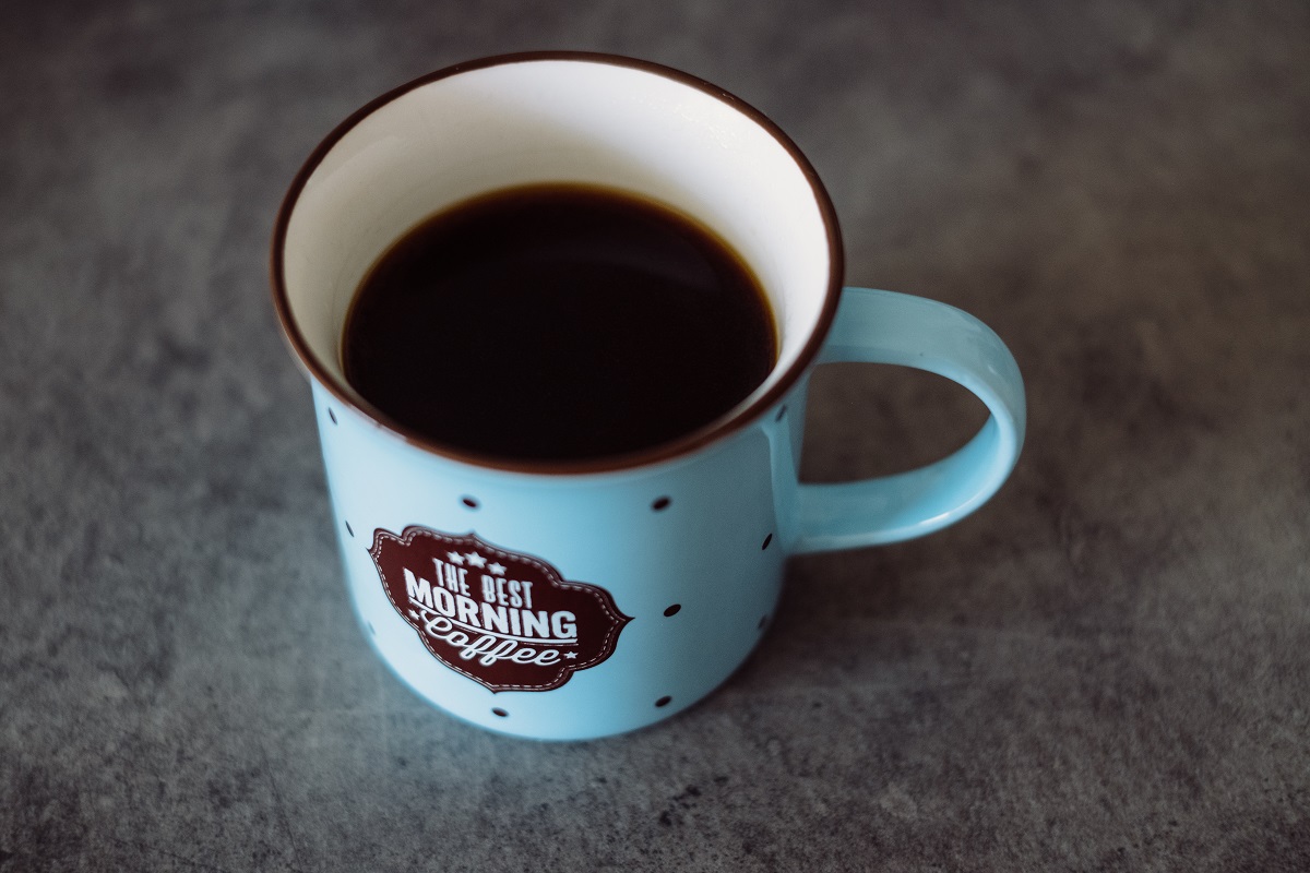 black coffee in a retro mug 20